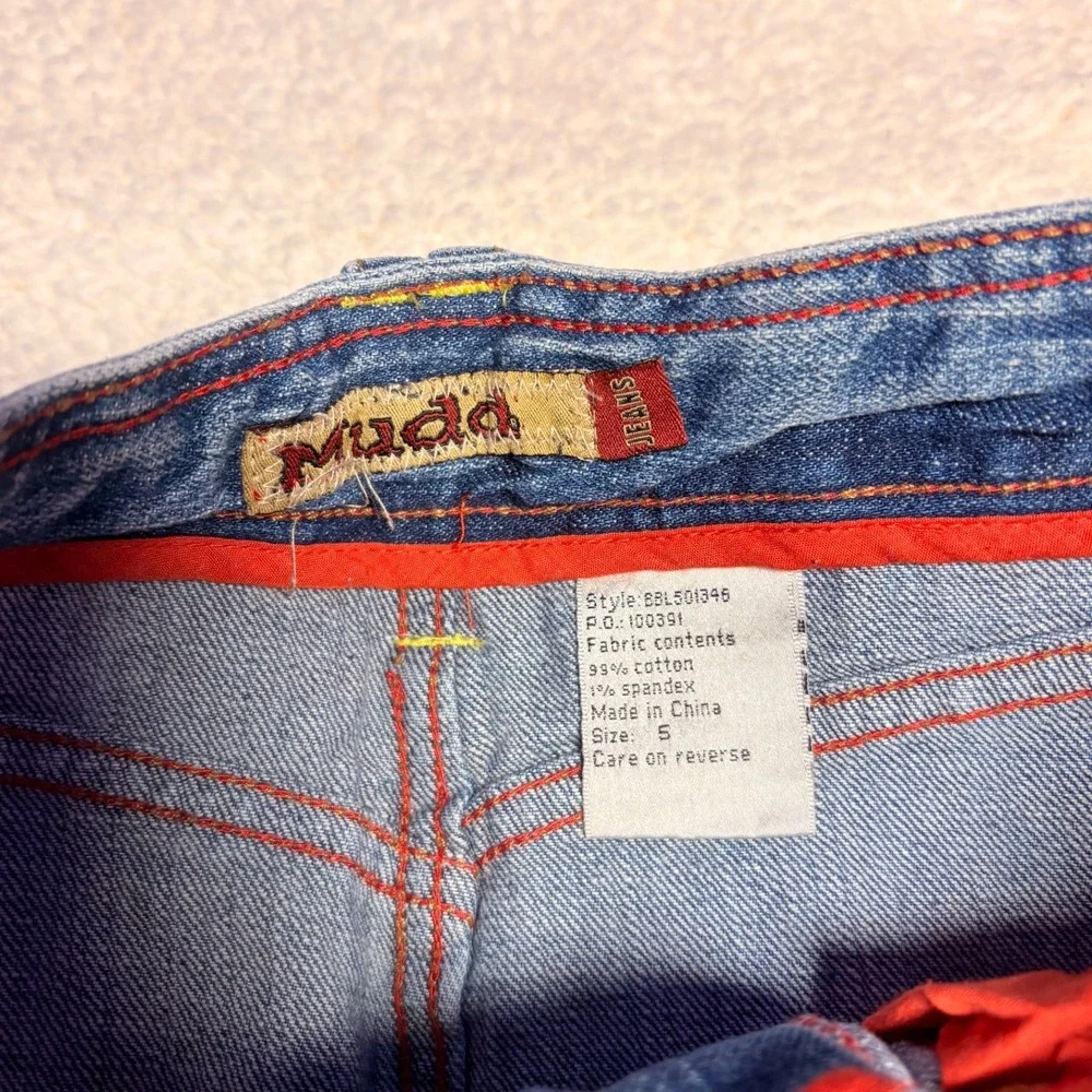 Y2K Mudd Vintage Denim Mini Skirt Medium Wash Low Rise #16